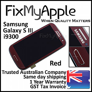 [Refurbished] Samsung Galaxy S3 i9300 LCD Touch Screen Digitizer Assembly with Frame - Red